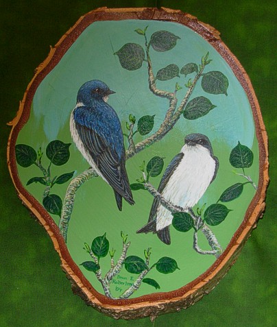 tree swallow painting
